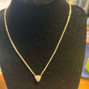 Kendra Scott Silver Necklace with Heart Pendant